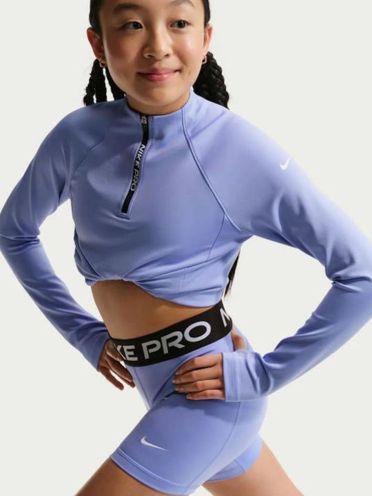 Детски Клин Спортен Къс Dri-Fit Лилав/черен/бял