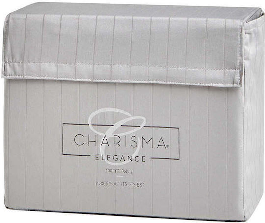Charisma Bettwäsche-Set Überdoppel mit Gummiband 160x200+40cm. Elegance Grey 4Stück