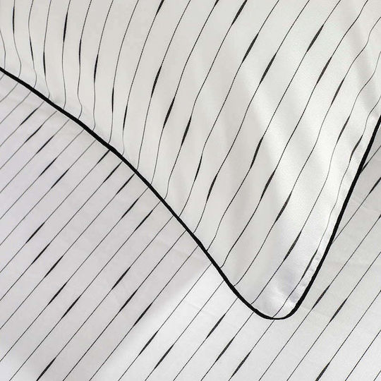 Hauz Limited Edition King Size Bed Sheets Set with Rubber Hugger 180x200+40cm White (3 Pieces)