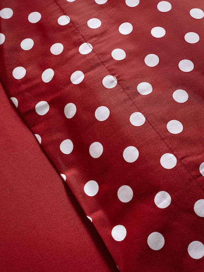 Royal Sheet Sets Queen 240x260cm. Sateen Signature Dots Red 4pcs