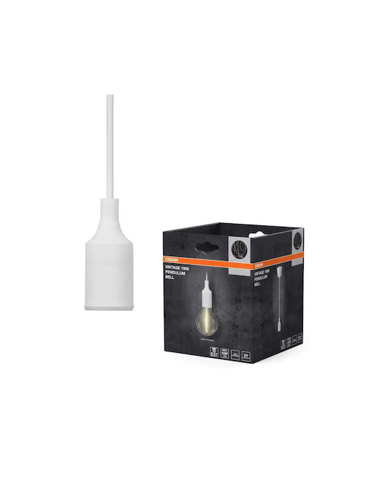 Osram Pendant Ceiling Light White Bell with E27 Socket
