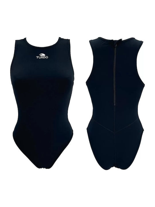 Activewear Swimsuit with Zipper Black