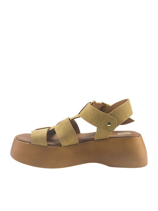 Sommer Damenplattformen Beige
