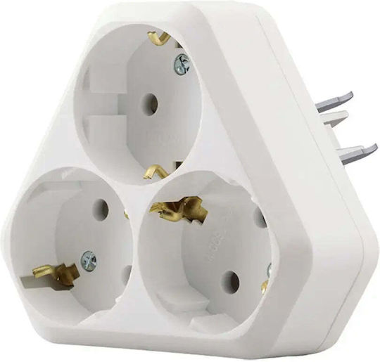 Makel 16a/250v Ip20 Built-in Triple Socket