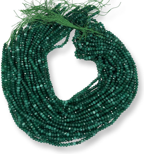Mărgele Verzi Jade 3x4mm Fatetate