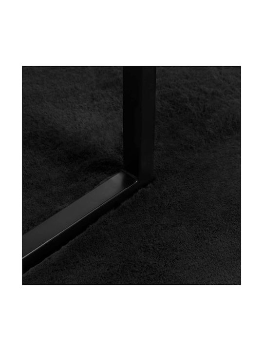 vidaXL Χαλί Στρογγυλό Μαύρο Φ120cm