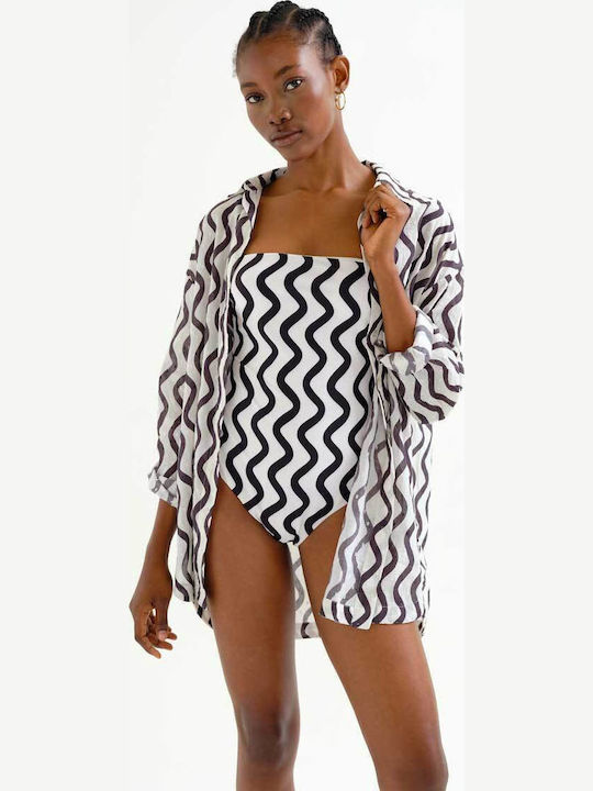 One Piece Swimsuit with Removable Padding Black