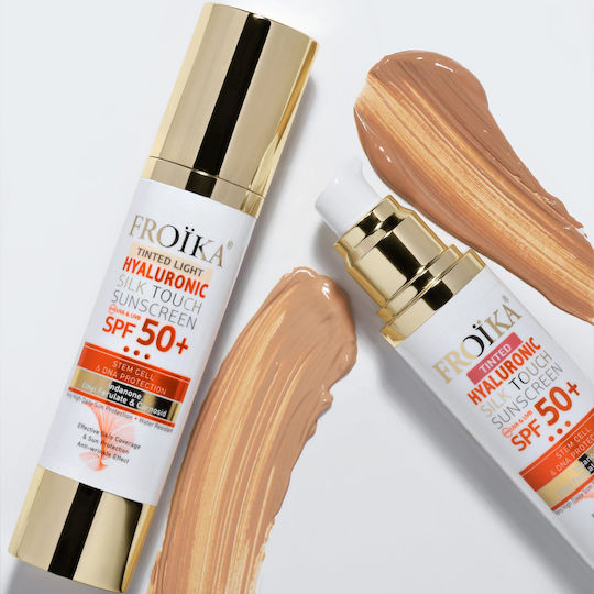 Froika Hyaluronic Silk Touch Tinted Light SPF 50+ Αδιάβροχη Αντηλιακή Κρέμα Προσώπου με Χρώμα 50ml
