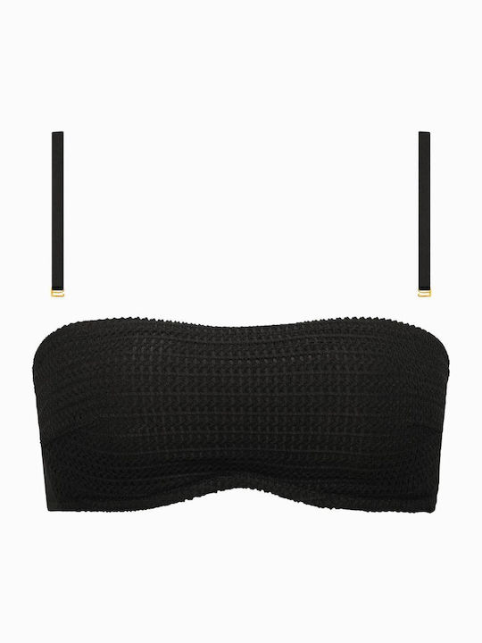 Strapless Bikini Top With Padding Black