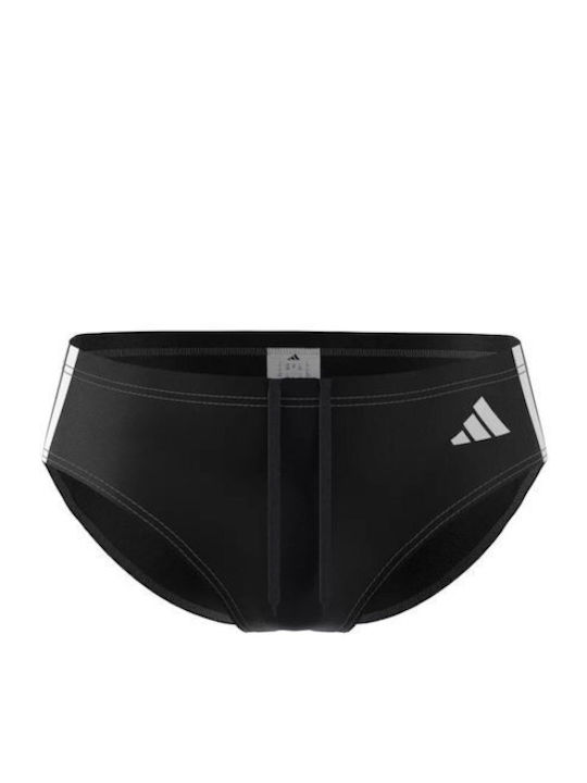 3-Stripes Ανδρικό Μαγιό Slip Black με Ρίγες