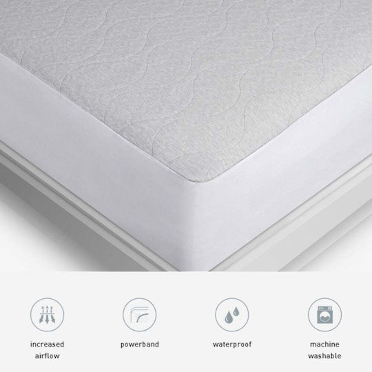 Bedgear Protecție pentru Saltea Queen cu Fustă Air-X Gri 160x200cm