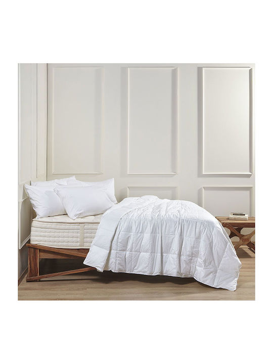 Hauz Bettdecke King Size mit Microfiber-Füllung 260x240cm Weiß