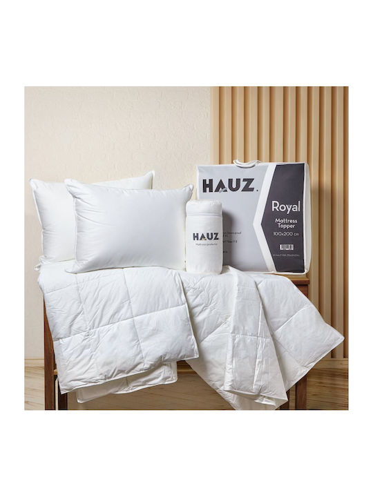 Hauz Pilotă Single cu Umplutură Microfiber 170x230cm Alb