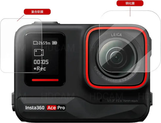 Telesin Glass Protectors Insta360 Ace Pro Both Screens Lens