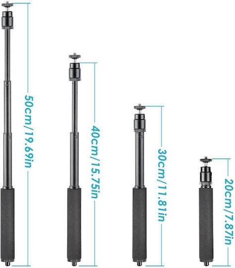 Monopod Selfie Stick Gopro Smartphones 55cm
