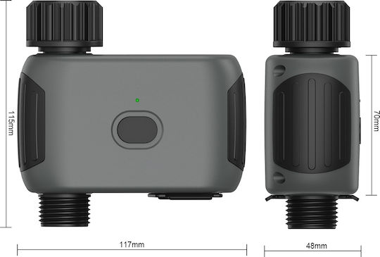 Inhocon Bewässerungsprogrammierer Armatur Batterie 1 Ausgabe mit Wi-Fi