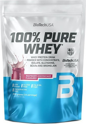 Biotech USA 100% Pure Whey Πρωτεΐνη Ορού Γάλακτος Χωρίς Γλουτένη με Γεύση Bourbon Vanilla 400gr