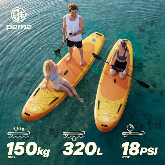 Peme Hydro Aufblasbare SUP Board mit Länge 3.2m Heller Sonnenschein