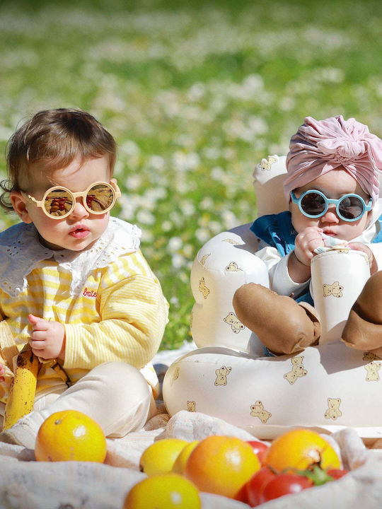 Olivio & Co Classic Στρογγυλά Παιδικά Γυαλιά Ηλίου με Polarized Φακό Μπεζ