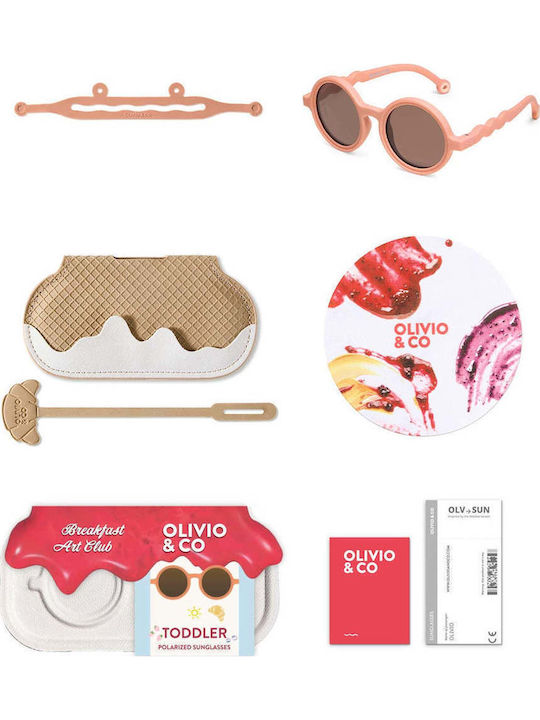 Olivio & Co Round Kids Sunglasses with Polarized Pink Lens