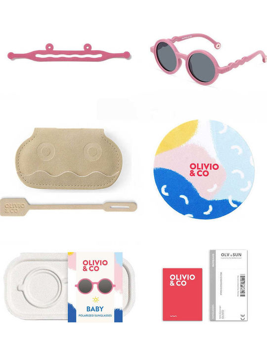 Olivio & Co Round Baby Pink Kids Sunglasses For 0-18 Months