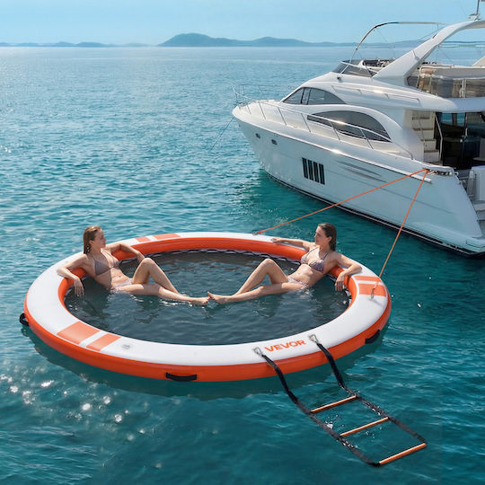 Vevor Saltea Gonflabilă Pentru Plajă Cu Mânere Portocalie 305x15cm
