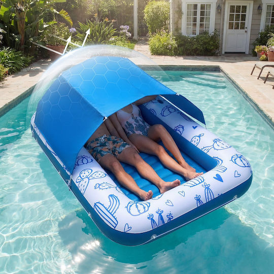 Vevor Aufblasbare Pool-Matratze Für 2 Personen Hellblaue 209x140cm