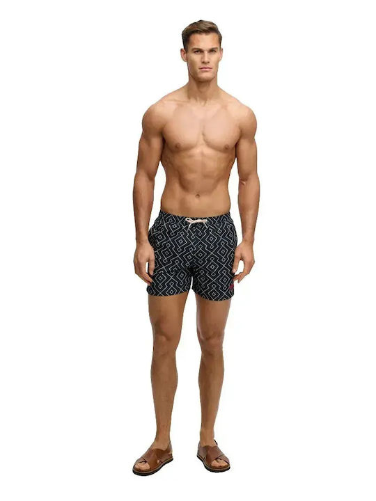 Stud Men's Swim Shorts Blue with Patterns