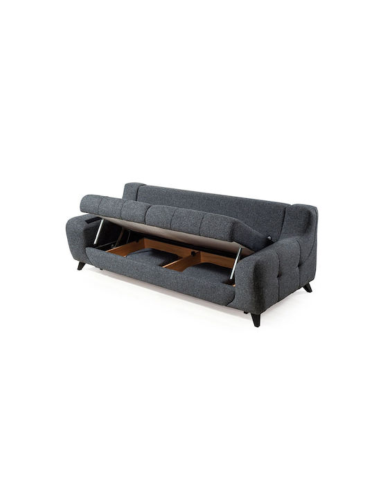 Stewehome Sofa Set 3+3+1 Bed & Storage Space Two-Tone Dark Gray Light Gray 216x90x85cm