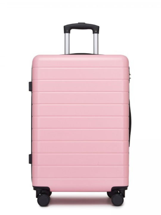 Miss Lulu Travel Suitcase Hard Pink with 4 Wheels