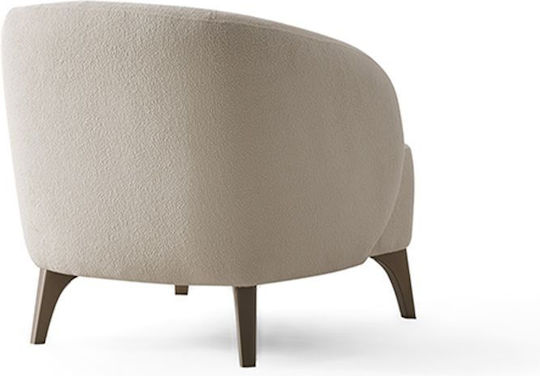 Stewehome Σετ Σαλονιού Sahra 3+3+1 Καμπύλο Design Ξύλινα Στοιχεία Λευκό 233x93x85 Cm