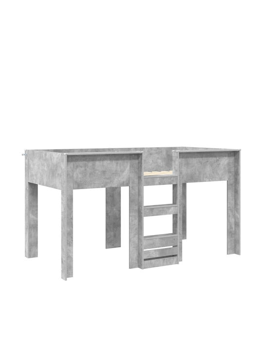 Kids Bunk Bed Single Gray for Mattress 80x200cm