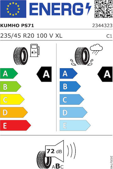 Kumho Ecsta Ps71 Summer Tire 235/45r20 100v/xl