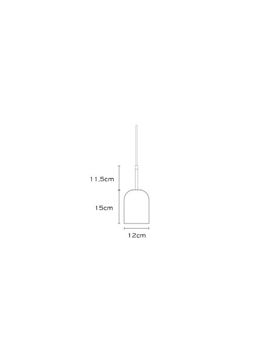 Pink Ceiling Light with E27 Socket