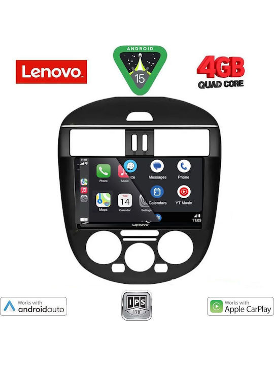 Lenovo Car Audio System for Nissan Tiida 2013-2023 with A/C (Bluetooth/USB/WiFi/GPS/Apple CarPlay/Android Auto) with 9" Touch Screen
