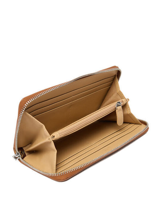 Large Leather Women's Wallet Brown