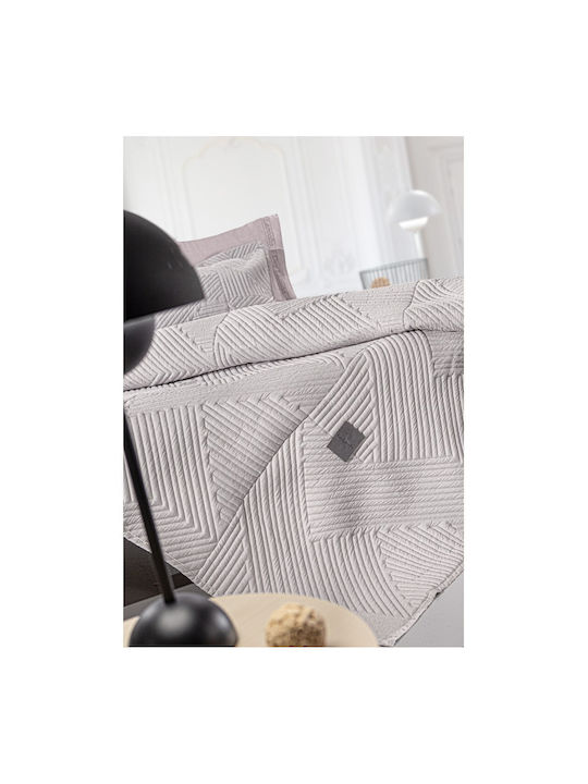 Guy Laroche Ziana Set Coverlets Semi-Double Made of Polyester Tobacco 180x240cm 2 Pieces