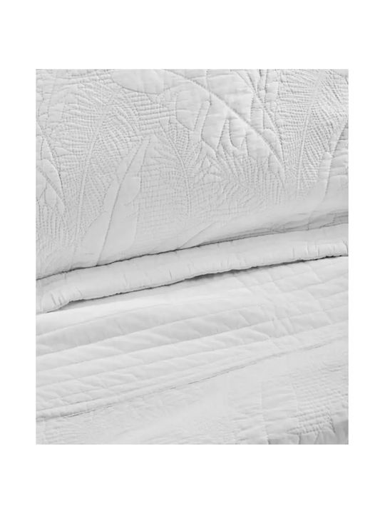 Kentia Set Coverlets King Size Cotton White 260x250cm 3 Pieces