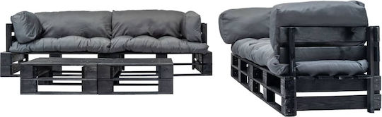Garten- und Outdoor-Möbelsets Wohnzimmer Typsatz 6 Stück Grau mit Kissen