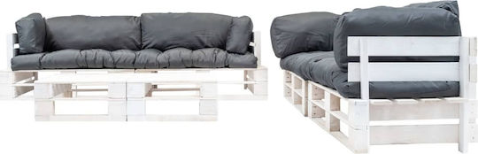 Garten- und Outdoor-Möbelsets Wohnzimmer Typsatz 6 Stück Grau mit Kissen