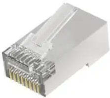 Hama Rj45 Connector Cat 6a 10 Gbit S Shielded 10 Pcs