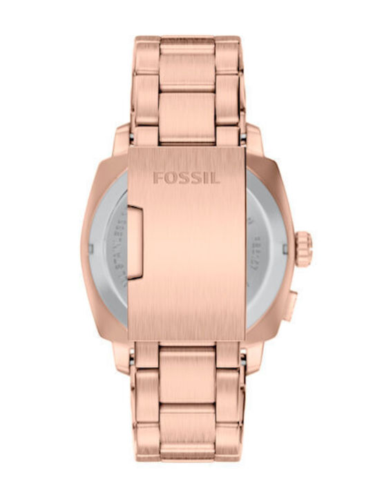 Fossil Machine Ρολόι Μπαταρίας με Μεταλλικό Μπρασελέ