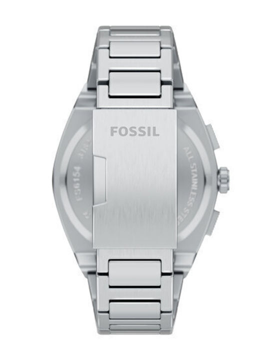 Fossil Everett Ρολόι Μπαταρίας με Μεταλλικό Μπρασελέ