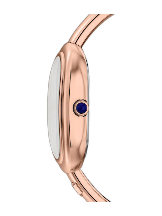 Fossil Womens Watch 25mm Battery With Pink Gold Metal Bracelet