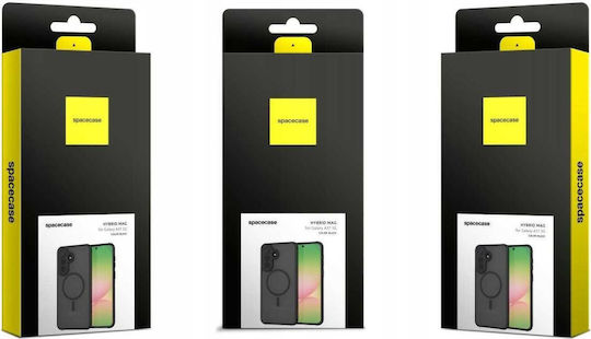 Spacecase Hybrid Magsafe Back Cover Πλαστικό Μαύρο (Galaxy A37)