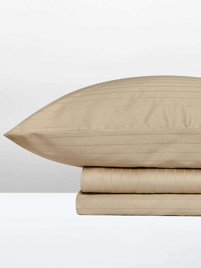Charisma Sheet Sets Queen with Elastic 160x200+40cm. Elegance Beige 4pcs