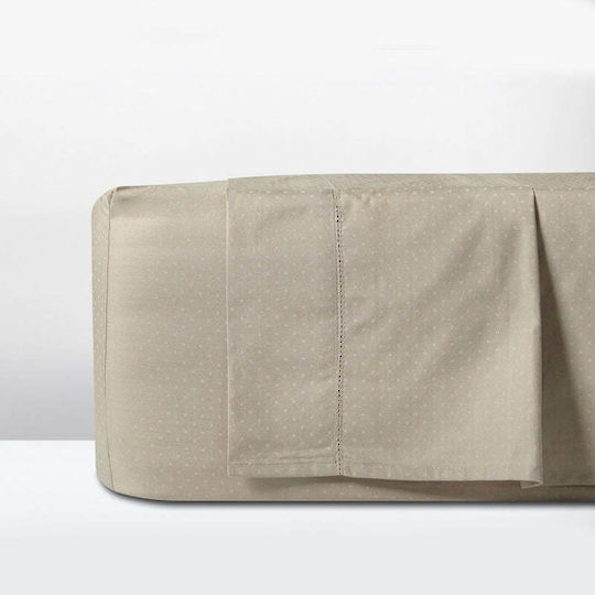 Cannon Imperial Πουά Σεντόνι Μονό 170x280εκ. Linen