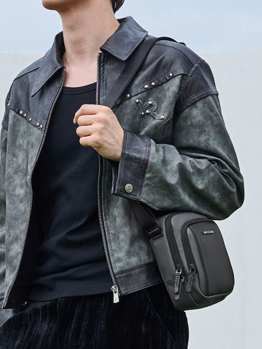 Herren Schulter / Crossbody Tasche Grau