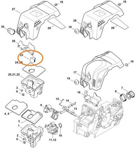 Πλαστική Υποδοχή Stihl 1130-141-1101