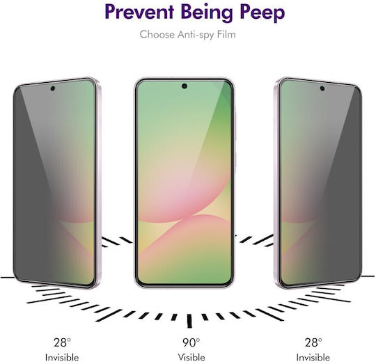 Enkay Privacy Full Face Tempered Glass Μαύρο (Galaxy A57)